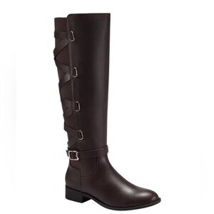 NWOB Thalia Sodi Womens Veronika Wide Calf Over-The-Knee Boots‎ Brown,  6 Wide